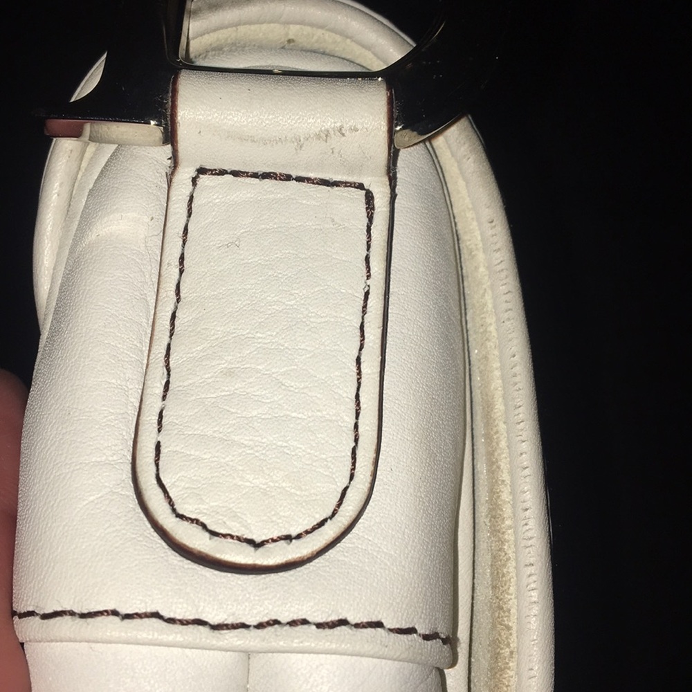 Authentic Christian Dior white leather saddle bag - Picture 8 of 12